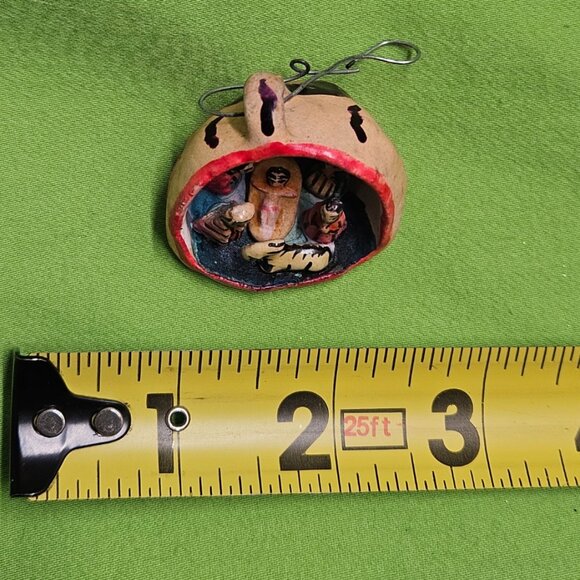 Mini Nativity Manger Scene Clay Hand-Painted Peru Folk Art Ornament - Picture 8 of 8